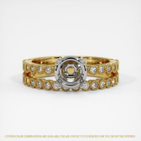 18K White & Yellow Antique Style Ring Setting Image