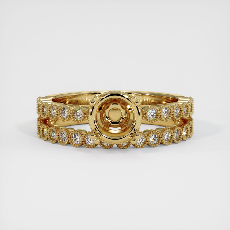 14K Yellow Gold Antique Style Ring Setting