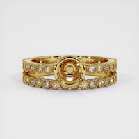 18K Yellow Gold Antique Style Ring Setting Image