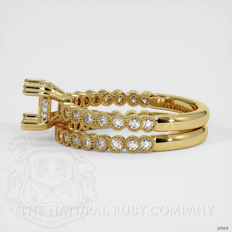 18K Yellow Gold Antique Style Ring Setting