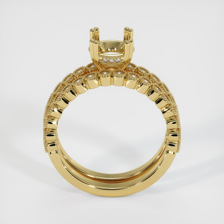 18K Yellow Gold Antique Style Ring Setting