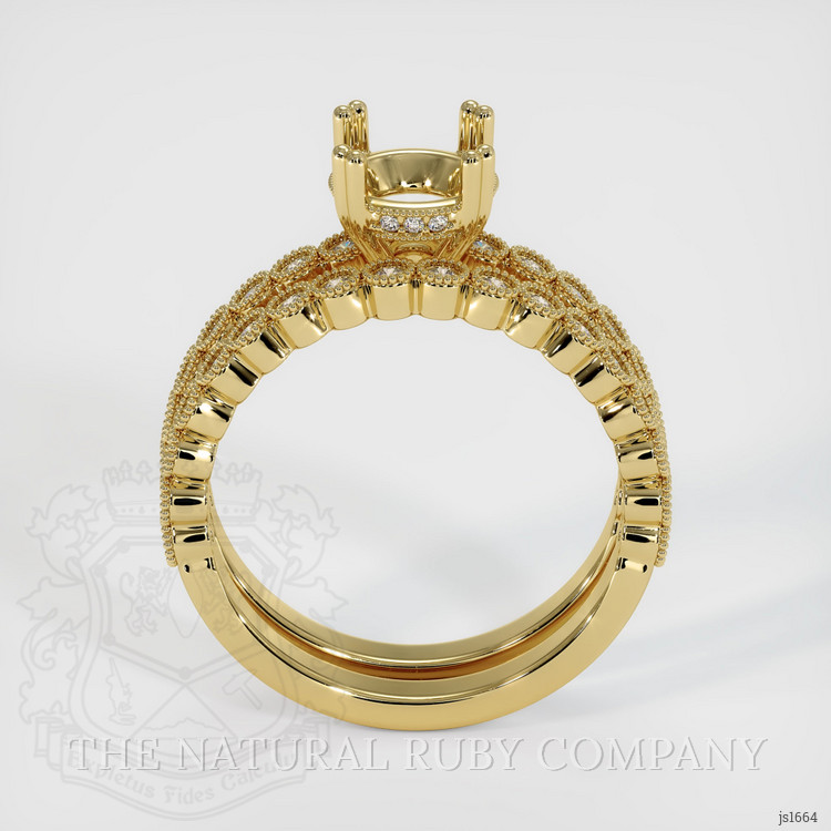18K Yellow Gold Antique Style Ring Setting