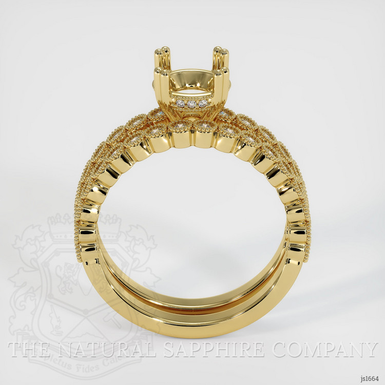 18K Yellow Gold Antique Style Ring Setting