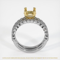 18K Yellow & White Antique Style Ring Setting Image