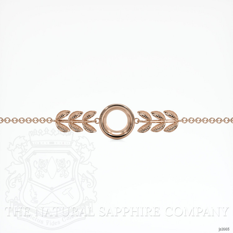 14K Rose Gold Bezel Bracelet Setting
