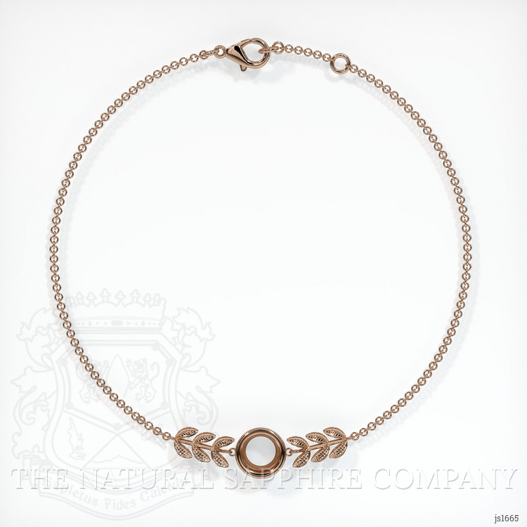 14K Rose Gold Bezel Bracelet Setting