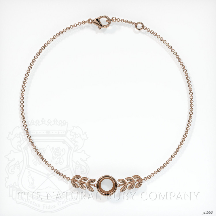 14K Rose Gold Bezel Bracelet Setting