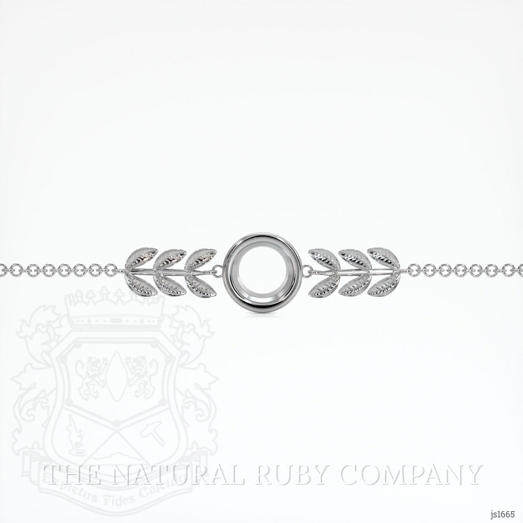 14K White Gold Bezel Bracelet Setting