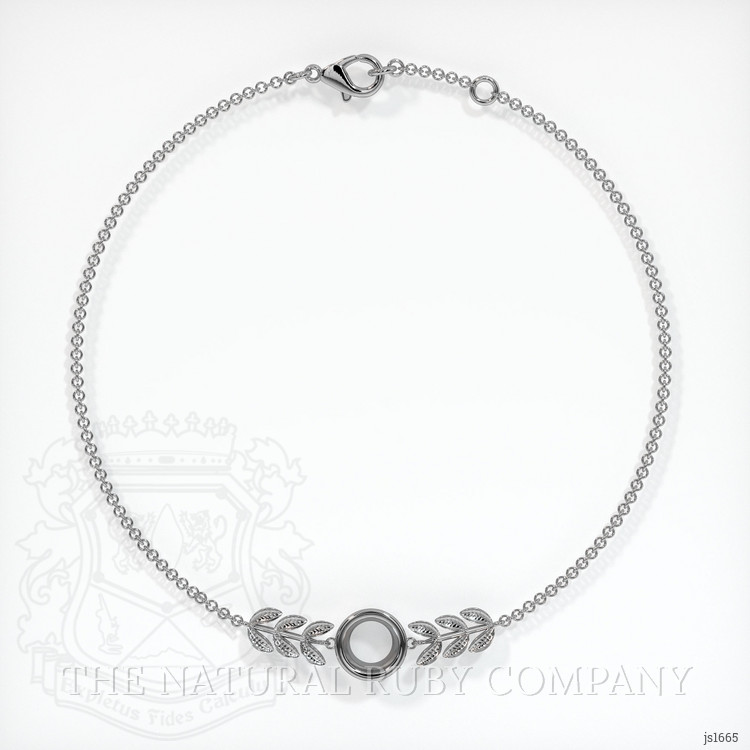 14K White Gold Bezel Bracelet Setting