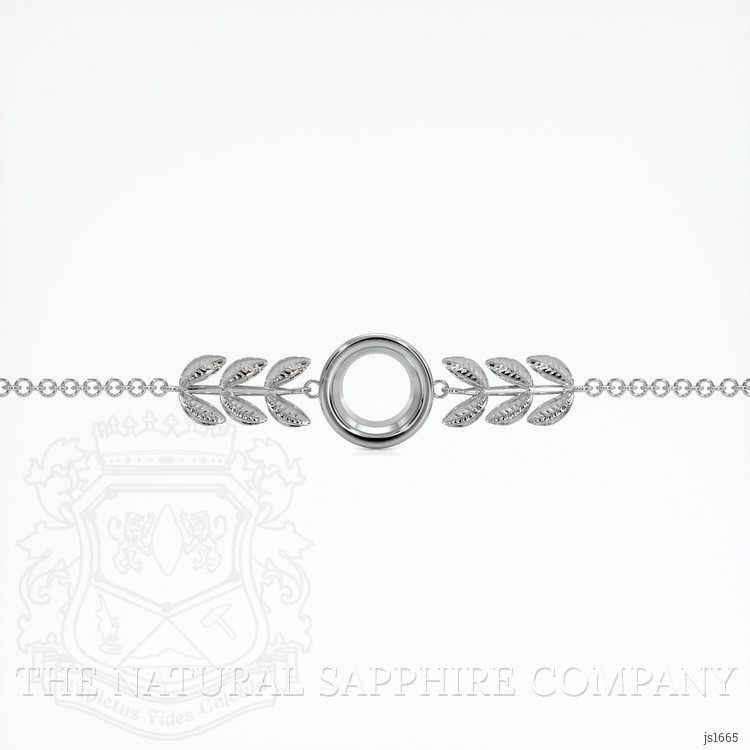 18K White Gold Bezel Bracelet Setting