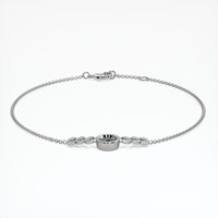 18K White Gold Bezel Bracelet Setting Image