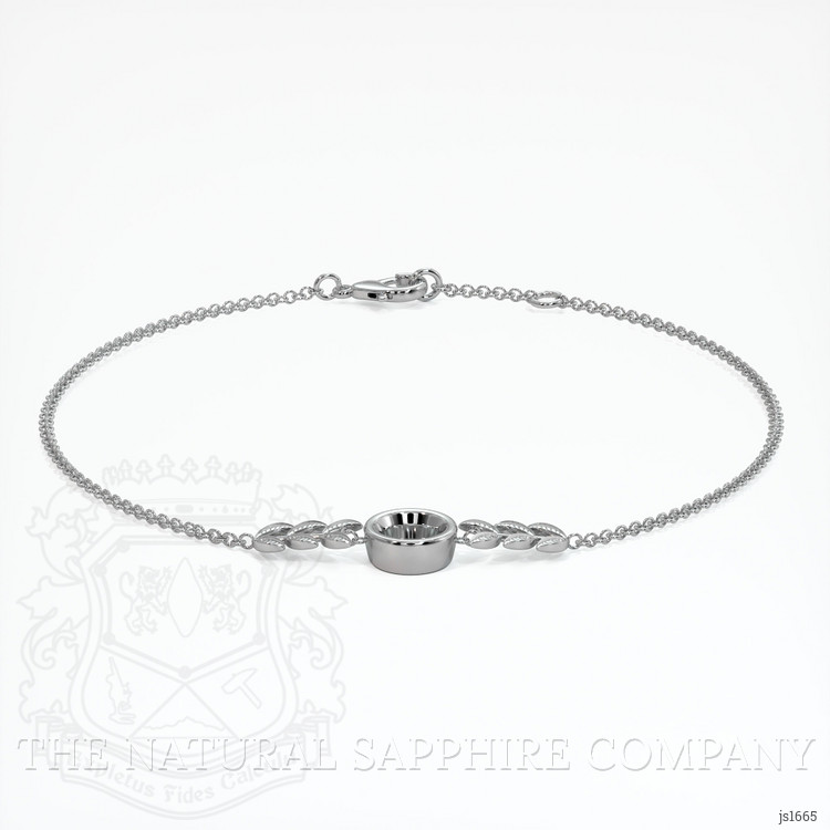 18K White Gold Bezel Bracelet Setting