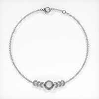 18K White Gold Bezel Bracelet Setting Image