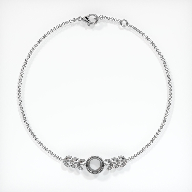 18K White Gold Bezel Bracelet Setting