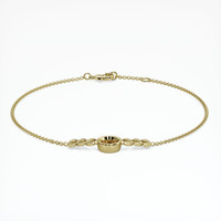14K Yellow Gold Bezel Bracelet Setting Image