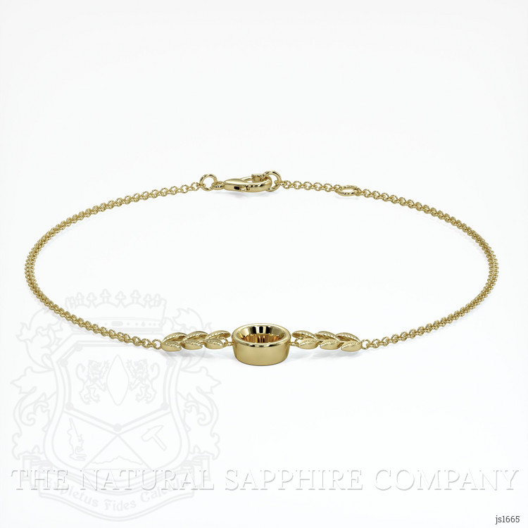 14K Yellow Gold Bezel Bracelet Setting