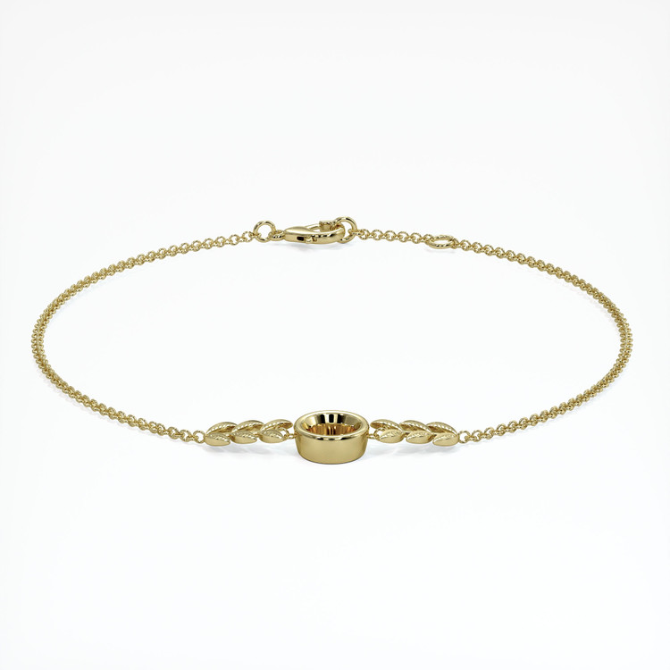 14K Yellow Gold Bezel Bracelet Setting