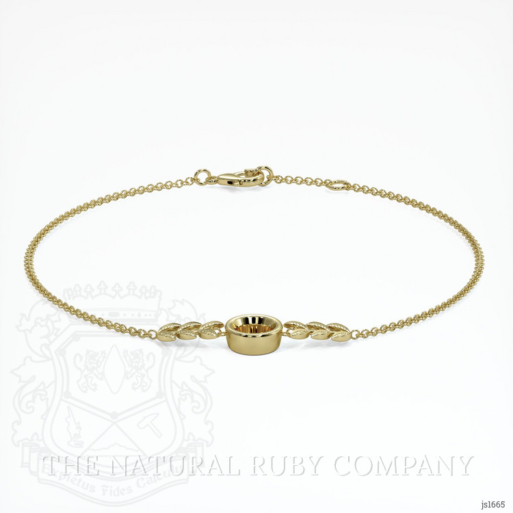 14K Yellow Gold Bezel Bracelet Setting