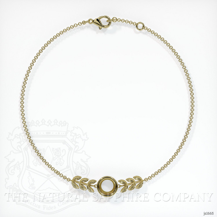 14K Yellow Gold Bezel Bracelet Setting