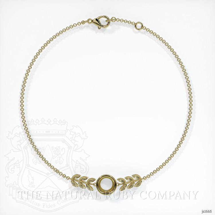14K Yellow Gold Bezel Bracelet Setting