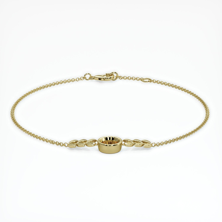18K Yellow Gold Bezel Bracelet Setting