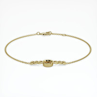 18K Yellow Gold Bezel Bracelet Setting Image