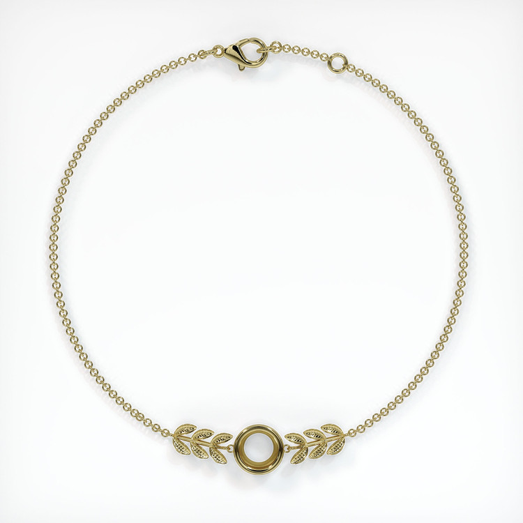 18K Yellow Gold Bezel Bracelet Setting