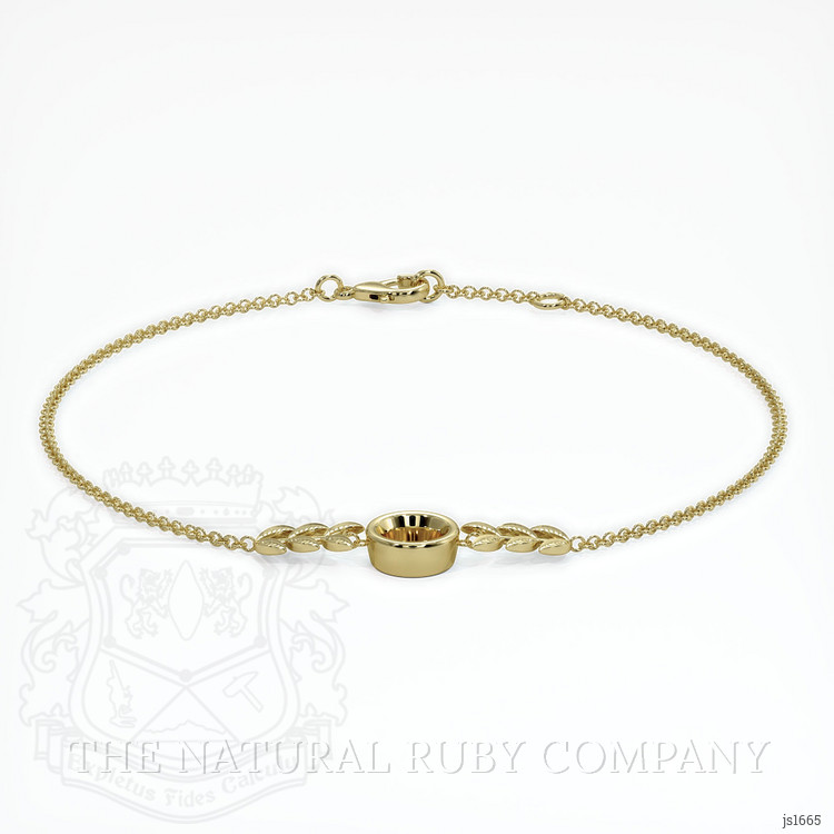 18K Yellow Gold Bezel Bracelet Setting