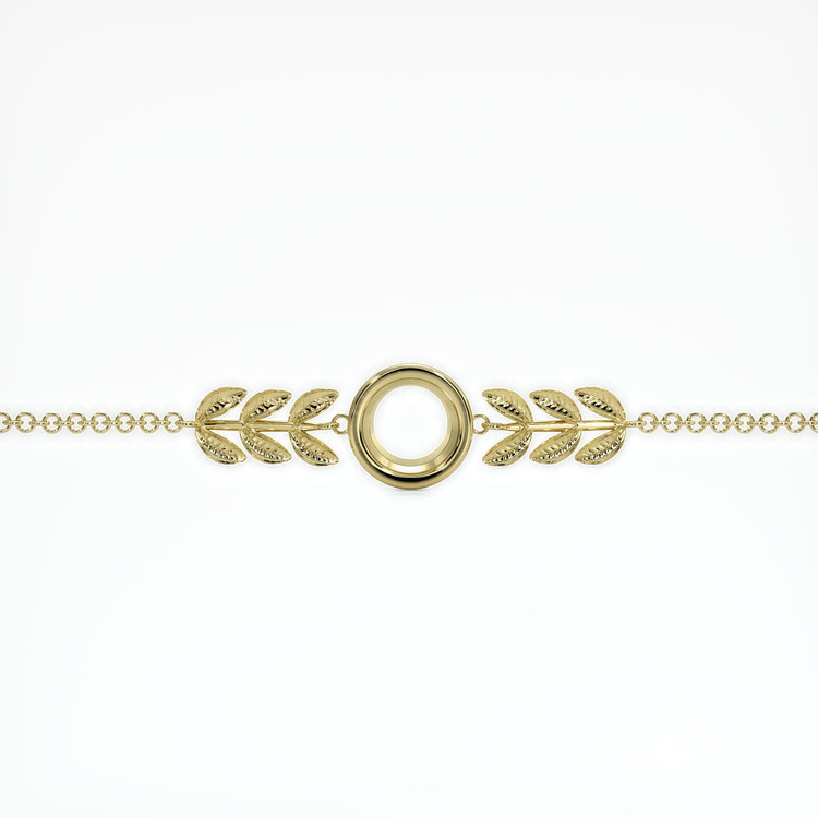 18K Yellow Gold Bezel Bracelet Setting