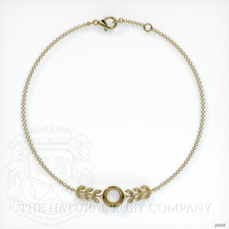 18K Yellow Gold Bezel Bracelet Setting
