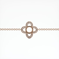 14K Rose Gold Pave Bracelet Setting Video