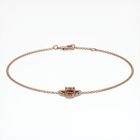 14K Rose Gold Pave Bracelet Setting Image