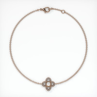 14K Rose Gold Pave Bracelet Setting Image