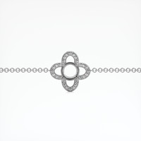 14K White Gold Pave Bracelet Setting Video