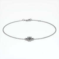 14K White Gold Pave Bracelet Setting Image