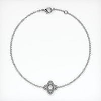 14K White Gold Pave Bracelet Setting Image