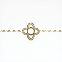 14K Yellow Gold Pave Bracelet Setting Video