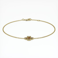 14K Yellow Gold Pave Bracelet Setting Image