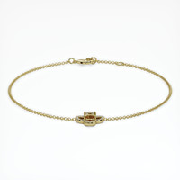 18K Yellow Gold Pave Bracelet Setting Image