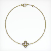 18K Yellow Gold Pave Bracelet Setting Image