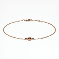 14K Rose Gold Accent Stones Bracelet Setting Image
