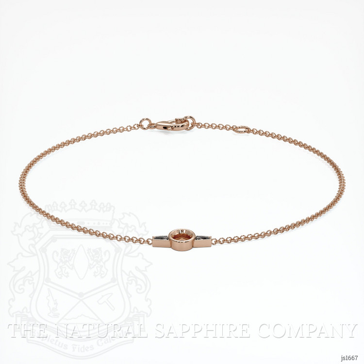 14K Rose Gold Accent Stones Bracelet Setting
