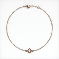 14K Rose Gold Accent Stones Bracelet Setting Image