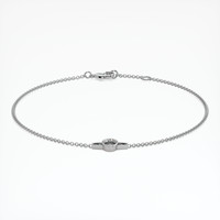 14K White Gold Accent Stones Bracelet Setting Image