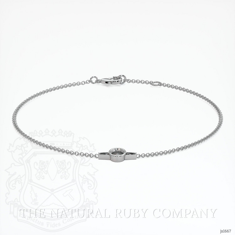 14K White Gold Accent Stones Bracelet Setting