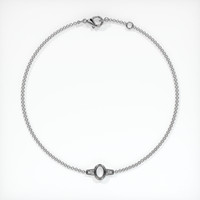14K White Gold Accent Stones Bracelet Setting Image
