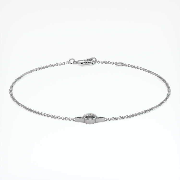 18K White Gold Accent Stones Bracelet Setting