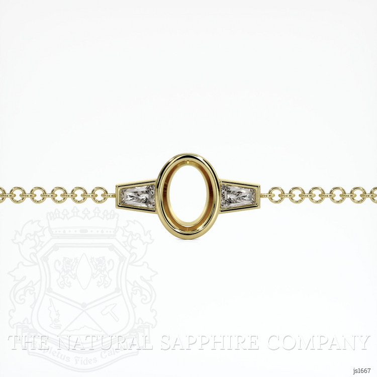 14K Yellow Gold Accent Stones Bracelet Setting