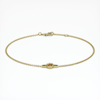 14K Yellow Gold Accent Stones Bracelet Setting Image