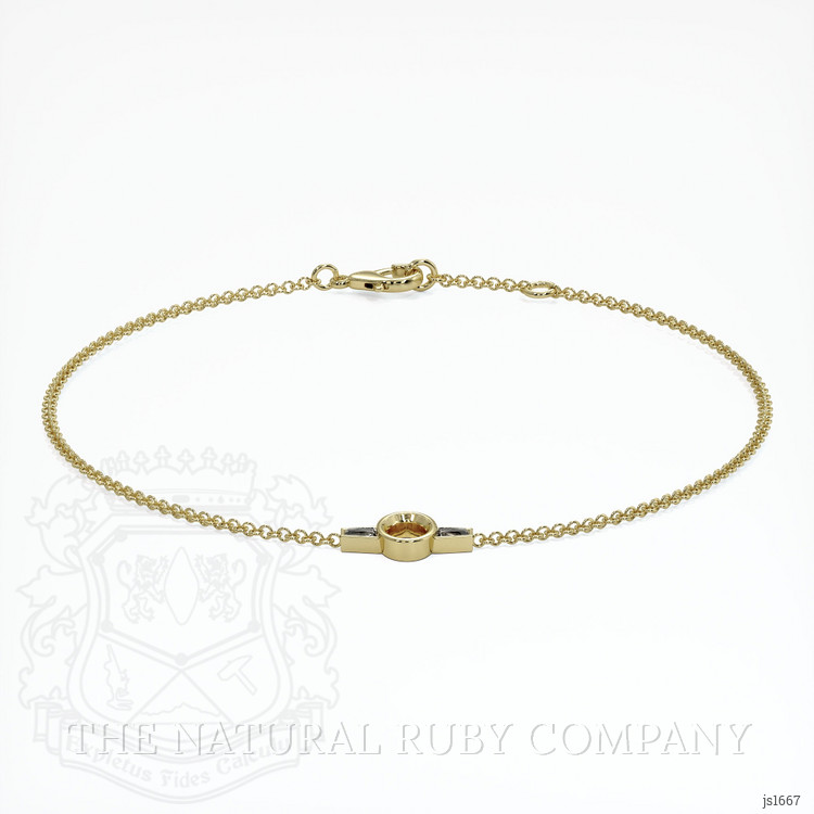 14K Yellow Gold Accent Stones Bracelet Setting